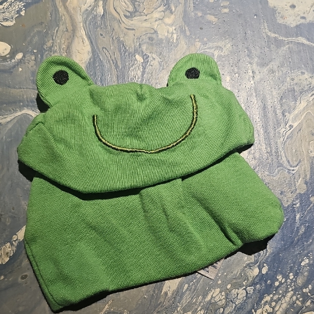 Gerber Infant 6-9 Month Green Frog Hat 14